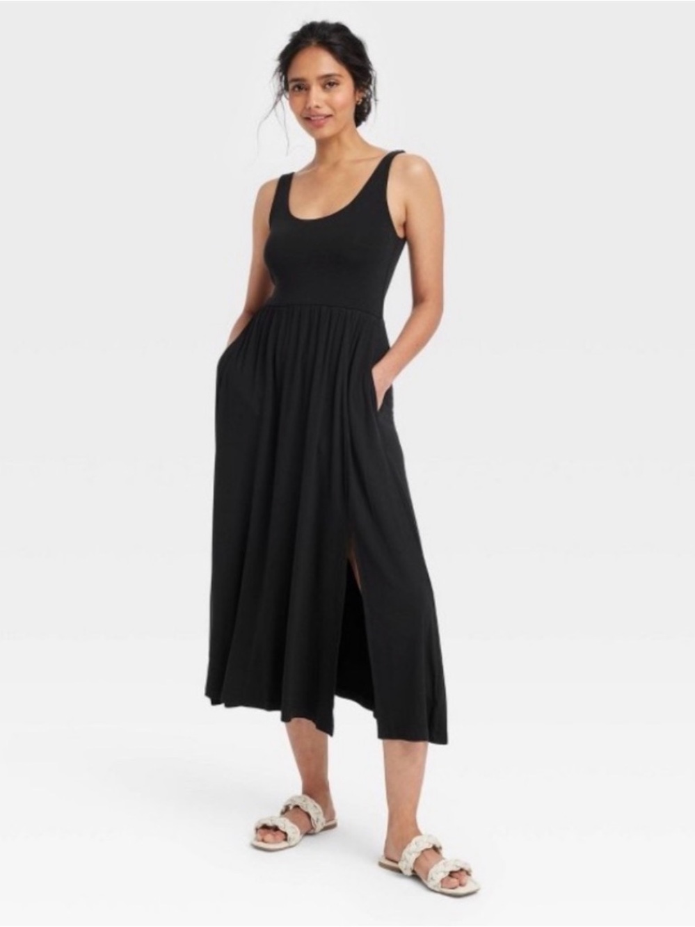 Black ballet maxi dress in medium. Amazing condition.
